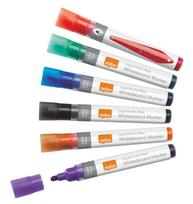 Baltos lentos žymekliai NOBO Liquid Ink, 6 vnt., LVPNBO250_06518