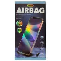 LCD apsauginis stikliukas juodais krašteliais "18D Airbag Shockproof" telefonui Samsung Galaxy A14 4G / A14 5G