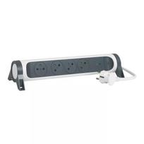 Legrand Extension cable 4x2PZ 1.5M, white-black