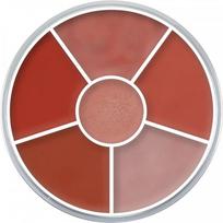 Kryolan Lip Rouge Wheel apvali lūpų dažų paletė, 6 spalvos