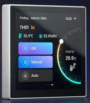 Išmanių namų sistemos valdymo panelė, jautri lietimui, su LCD ekranu, PRO balta, SONOFF