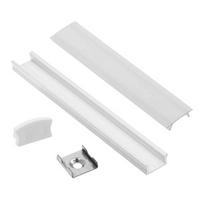 Profilis LED juostoms 1m aliuminis virštinkinis baltas Eurolight