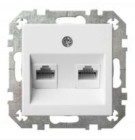 2xRJ45 lizdas Cat.6 Epsilon baltas, IKL-002-01.E/B, Liregus