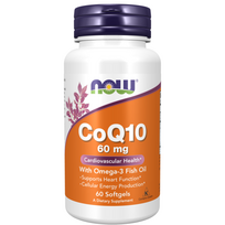 Now Foods CoQ10 60 mg with Omega-3 60 softgels