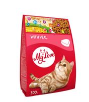 Visavertis sausas pašaras suaugusioms katėms MY LOVE su veršiena, 300 g