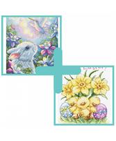 Rinkinių duetas: "Summer Splendor" ir "Three Chicks with Daffodils and Egg"
