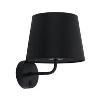 Sieninis šviestuvas TK LIGHTING MAJA BLACK, 1 x E27, max 15W