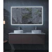 LEDIMEX SUIZA veidrodis su led apšvietimu juodu matiniu rėmu 140x80cm