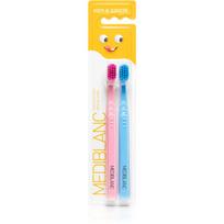 MEDIBLANC KIDS & JUNIOR Ultra Soft dantų šepetėlis vaikams itin minkštas Pink, Blue 2 vnt.