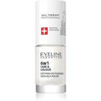 Eveline Cosmetics Nail Therapy Care & Colour nagų kondicionierius „Šeši viename“ atspalvis Golden Glow 5 ml