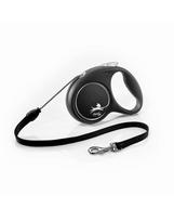 FLEXI Black Design M Cord 5 m black virvinis automatinis pavadėlis