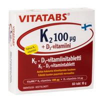 HANKINTATUKKU VITATABS K2 + D3, 60 tablečių