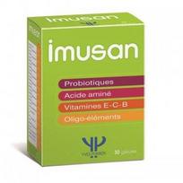 YVES PONROY Imusan, maisto papildas, 9 vitaminai, 5 mikroelementai, argininas, pieno rūgšties bakterijos