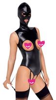 Bad Kitty Open Cup Crotchless Suspender Body & Mask 2480484 Black L