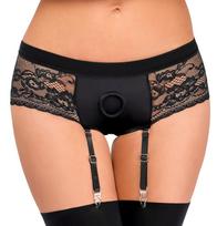 Bad Kitty Strap-On Lace Panties with Suspender 2493608 Black XS