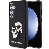 Samsung Galaxy S24 Plus Karl Lagerfeld Hardcase 3D Rubber Karl&Choupette (KLHCS24M3DRKCNK) dėklas telefonui juodos spalvos