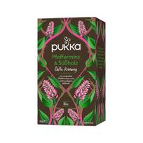 Gaivinanti žolelių arbata Pipirmėtė ir Saldymedis, Pukka, 20 pakelių
