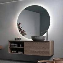 LEDIMEX Lisboa veidrodis su galiniu LED apšvietimu bei šildomu kilimėliu 70cm