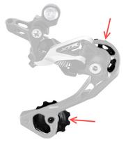 Galinio pavarų perjungėjo ratukų komplektas Shimano RD-M980