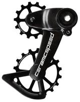 Galinio pavarų perjungėjo ratukų komplektas CeramicSpeed Oversized X for SRAM Eagle AXS Alloy 607 stainless steel black (1070