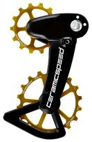 Galinio pavarų perjungėjo ratukų komplektas CeramicSpeed Oversized X for Shimano 12s XT/XTR Alloy 607 stainless steel gold (1