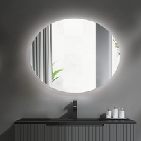LEDIMEX Oval veidrodis su LED apšvietimu 80x100cm