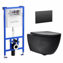 Rėmas Laufen, klavišas, klozetas Simas Trevi Rimless, SC dangtis