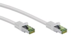 Goobay RJ45 jungiamasis laidas su CAT 8.1 S/FTP žaliu kabeliu, AWG 26, baltas, 20 m, 20 m, Cat8.1, S/FTP (S-STP), RJ-45, RJ-45