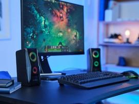 Trust GXT 606 Javv Black Compact speaker set with bold design and RGB LED illumination