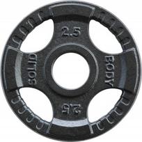Olimpiniai svarmenys BODY-SOLID 4 Grip Iron (1,25-25 kg) (Svoris: 2.5 kg)