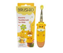 BRUSHIO Kids elektrinis dantų šepetėlis, geltona