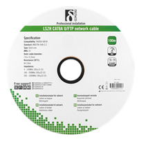 Kabelis DELTACO UTP, 100m, CAT6a, baltas / TP-54C