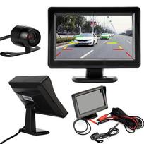 4,3 colio automobilio galinio vaizdo atsarginės kameros monitoriaus sistema su LCD ekranu galinės atbulinės eigos kameros rinkinys