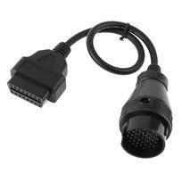 OBD-II 38 kontaktų kištukas ir 16 kontaktų moteriškas diagnostikos adapterio automobilio jungties laidas su 27 cm linija