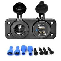 12V automobilio lizdo skirstytuvas USB
