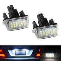 2 vnt balti LED valstybinio numerio žibintai, skirti Toyota Camry Yaris Vios Avensis