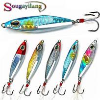 Sougayilang Jig Fishing masalas Skęstantis metalinis šaukštas Micro Jigging masalas žvejybai gėlame vandenyje 5pcs