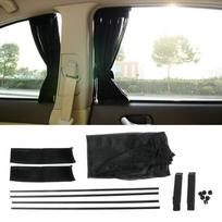 Universalus Black Mesh Interlock VIP automobilio langų užuolaidų skydelis nuo saulės UV blokas