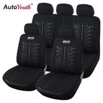 AUTOYOUTH automobilio sėdynės užvalkalas su kilpomis audinys Universalus tinka daugumai transporto priemonių sėdynių užvalkalai juodi juoda