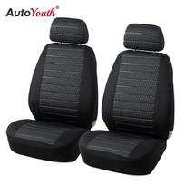 AUTOYOUTH 2PCS priekinių automobilio sėdynių užvalkalai, suderinami su oro pagalve, universalus 5 mm putplastis UNIVERSAL mėlyna