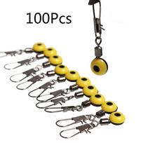 „Sougayilang“ žūklės valas slydimo kablio koto spaustuko jungtis, pasukama 100 vnt. 100PCS