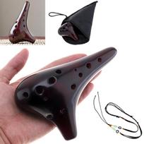 12 skylių keraminis alto tonasC Ocarina fleita keraminiai muzikos instrumentai Profesionalus dūminis deginimas