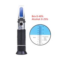 Rankinis ATC refraktometras alkoholio 0–25 % 0–40 % Brikso cukraus vynuogių sulčių koncentracijos matuoklis