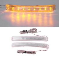 2 vnt. universalus minkštas gintaro spalvos 9 Smd12V led automobilio galinio vaizdo veidrodžio indikatoriaus lemputė geltona