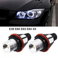 2 vnt. 1000LM Angel Eyes Automobilio LED Halo Žiedas Žymeklio Lemputės Šviesa 5W 6000K Balta Tinka BMW X5 E39 E53 E60