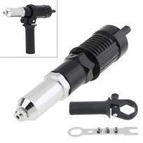 Juodo lydinio plieno elektrinis kniedijimo pistoleto adapteris su 2,4 / 3,2 / 4,0 / 4,8 mm skersmens kniedės galvute
