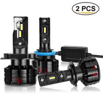 2vnt H1 H4 H7 LED H11 H3 HB3 9005 HB4 9006 LED automobilio priekinių žibintų lemputės Canbus be klaidų 20000LM 6500K Mini Auto priekinis žibintas 12V 24V 9006 HB4