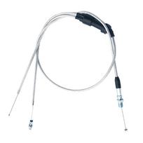 Dirt Bike dvigubo droselio rankenos laido viela, skirta KEIHIN PZ30mm Accelerate Carb 126cm sidabras