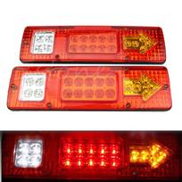 Karšta 2 vnt 12V 19 LED automobilių sunkvežimio priekabos galinė galinė stabdymo posūkio šviesos indikacinė lemputė raudona
