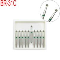 10 vnt/dėžutė Diamond FG didelės spartos kapos, skirtos poliravimui, išlyginančios dantų kapos, skirtos dantų laboratorijai Prekė BR-31C